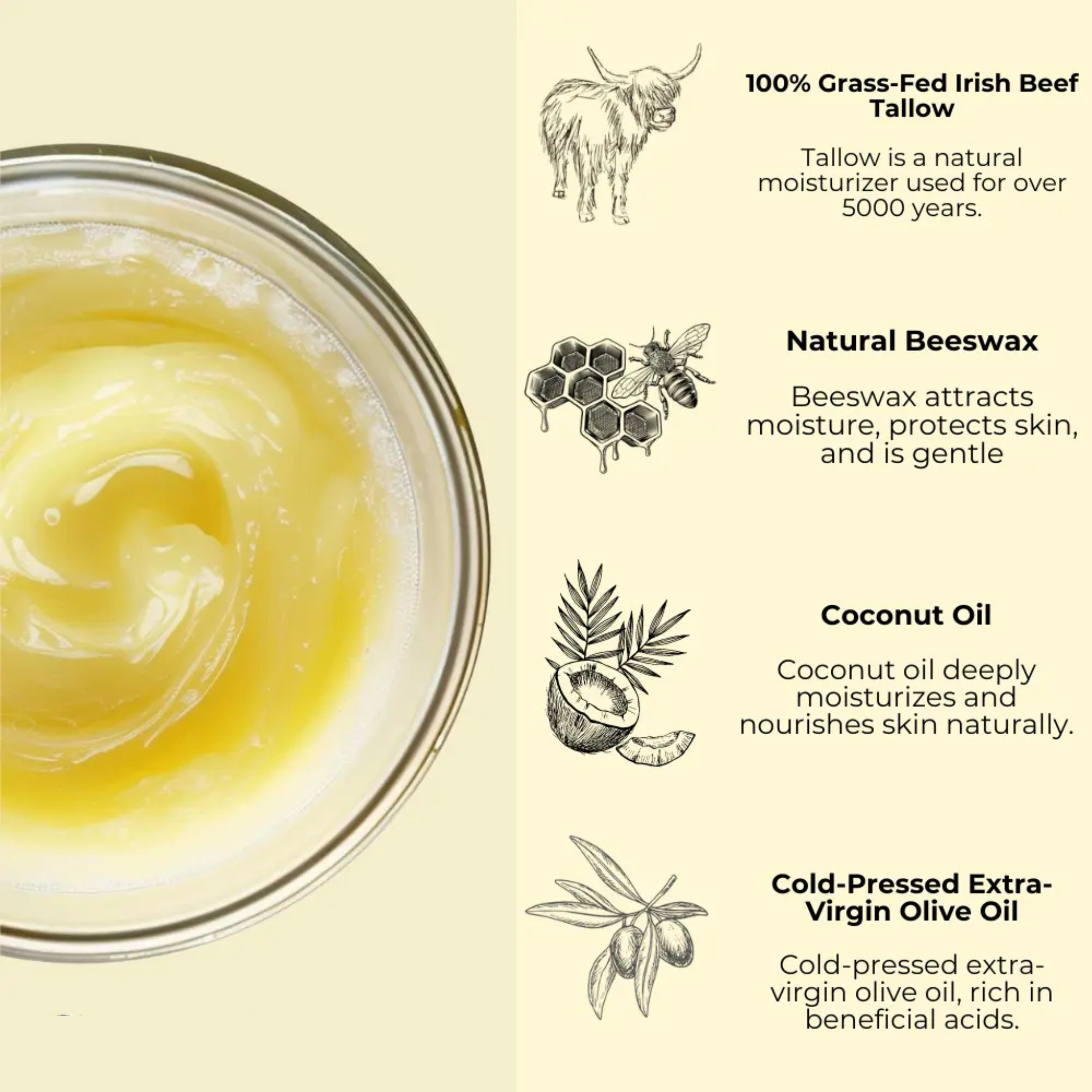 Facial Tallow Honey Balm